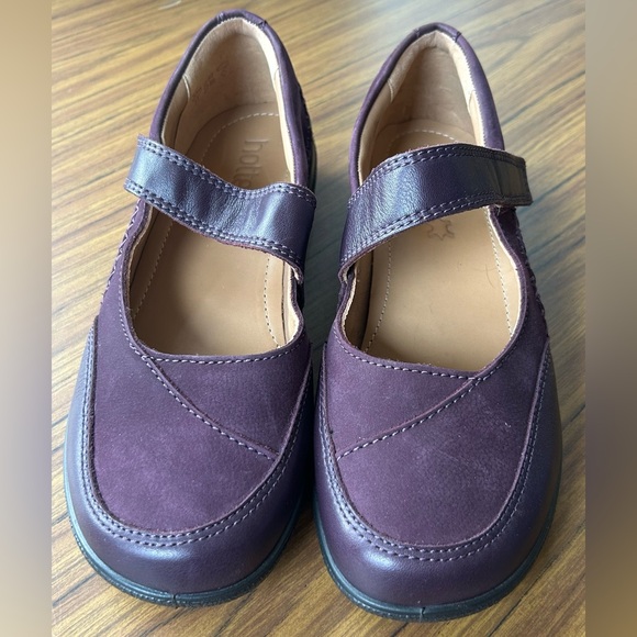 Hotter Plum Leather Mary Jane Comfort Shoes Cushioned Walking Flats UK 6 UK‎ 8 - Picture 3 of 10